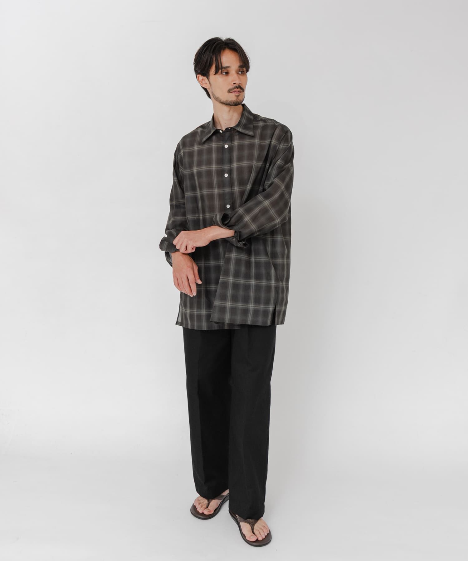 URBAN RESEARCH「SHEER CH SQUARE CUT SHIRTS」|シャツ・ブラウス|