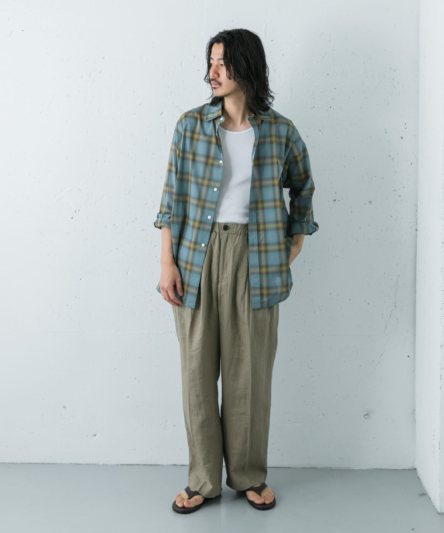 URBAN RESEARCH「SHEER CH SQUARE CUT SHIRTS」|シャツ・ブラウス|