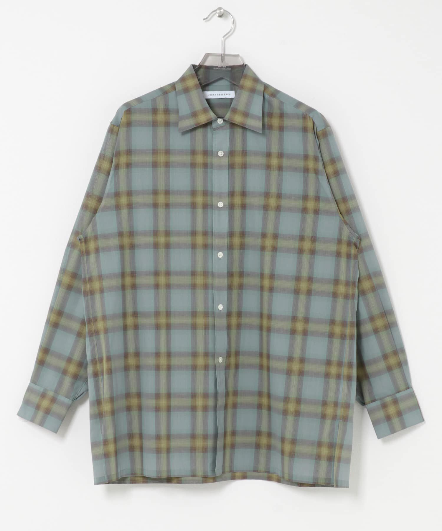 URBAN RESEARCH「SHEER CH SQUARE CUT SHIRTS」|シャツ・ブラウス|