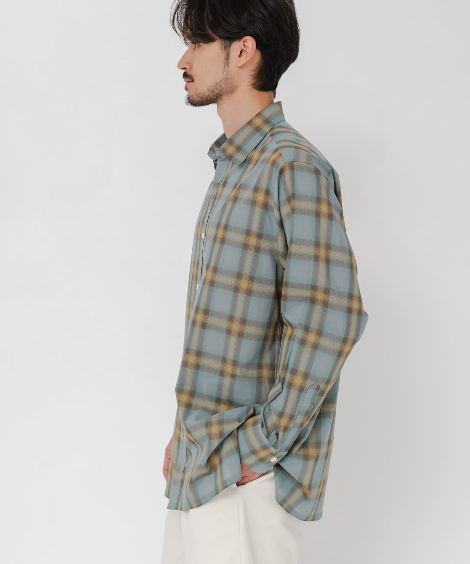 URBAN RESEARCH「SHEER CH SQUARE CUT SHIRTS」|シャツ・ブラウス|