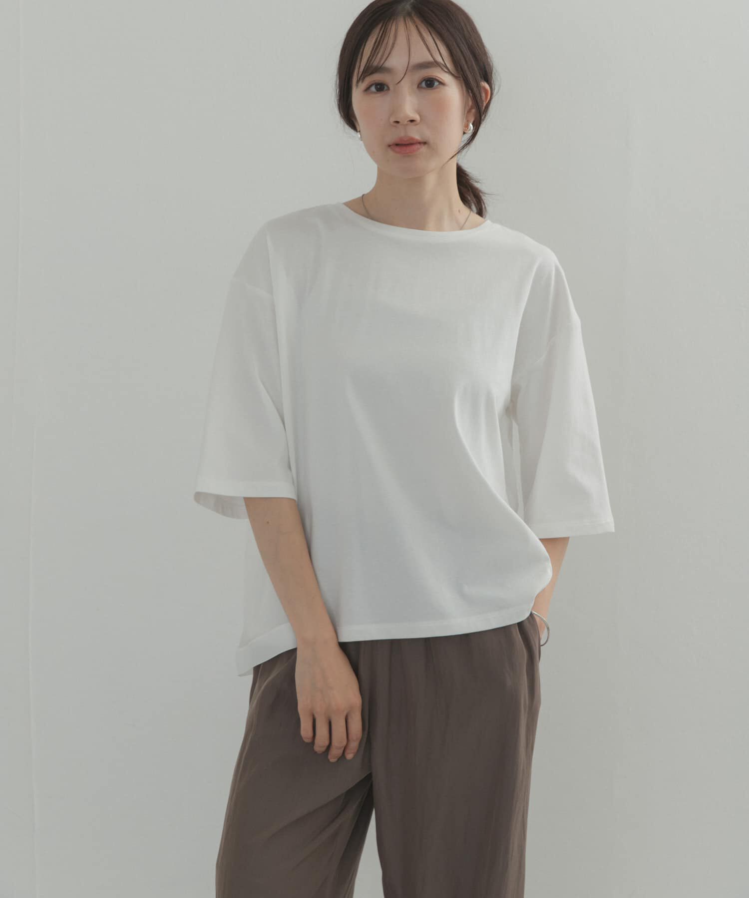 URBAN RESEARCH DOORS「バックシアー切替プルオーバー」|Tシャツ・カットソー|