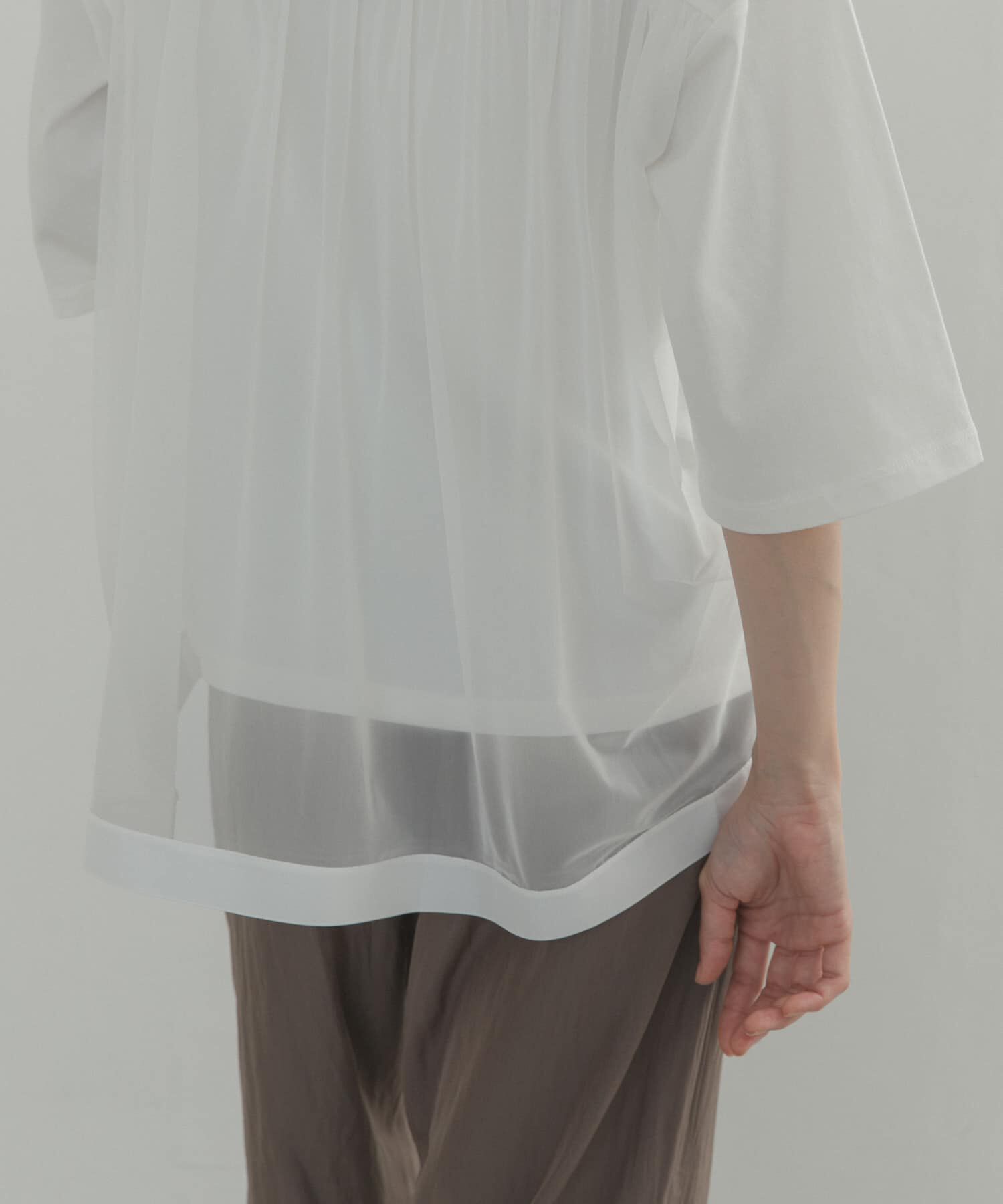 URBAN RESEARCH DOORS「バックシアー切替プルオーバー」|Tシャツ・カットソー|