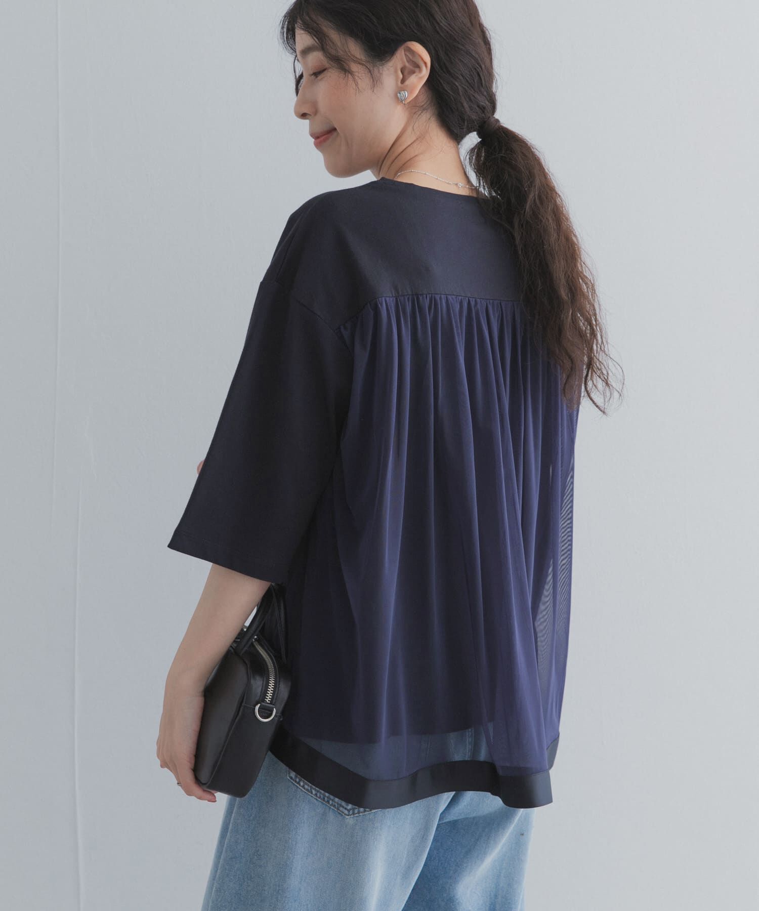 URBAN RESEARCH DOORS「バックシアー切替プルオーバー」|Tシャツ・カットソー|