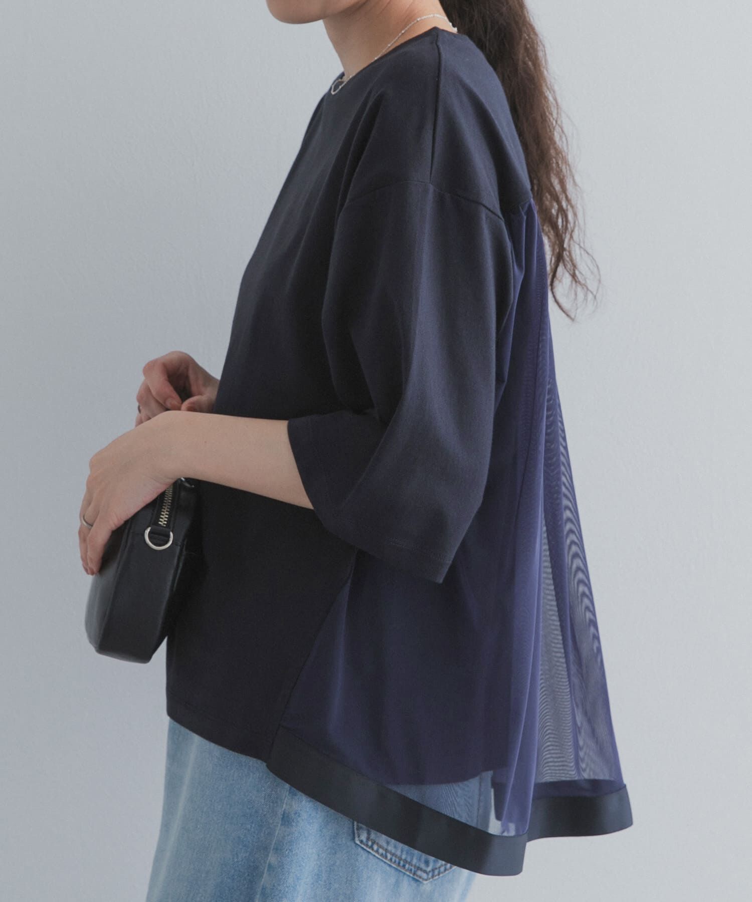 URBAN RESEARCH DOORS「バックシアー切替プルオーバー」|Tシャツ・カットソー|