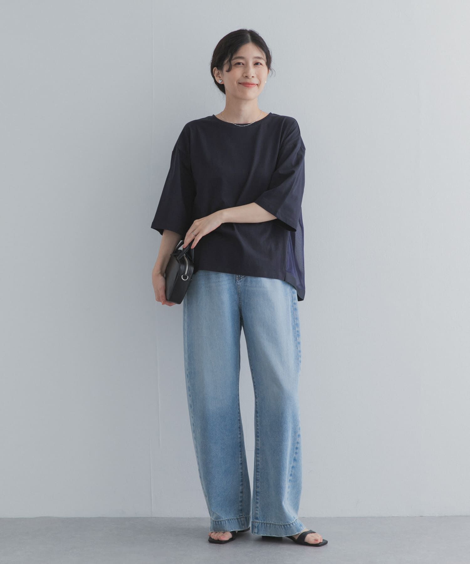 URBAN RESEARCH DOORS「バックシアー切替プルオーバー」|Tシャツ・カットソー|