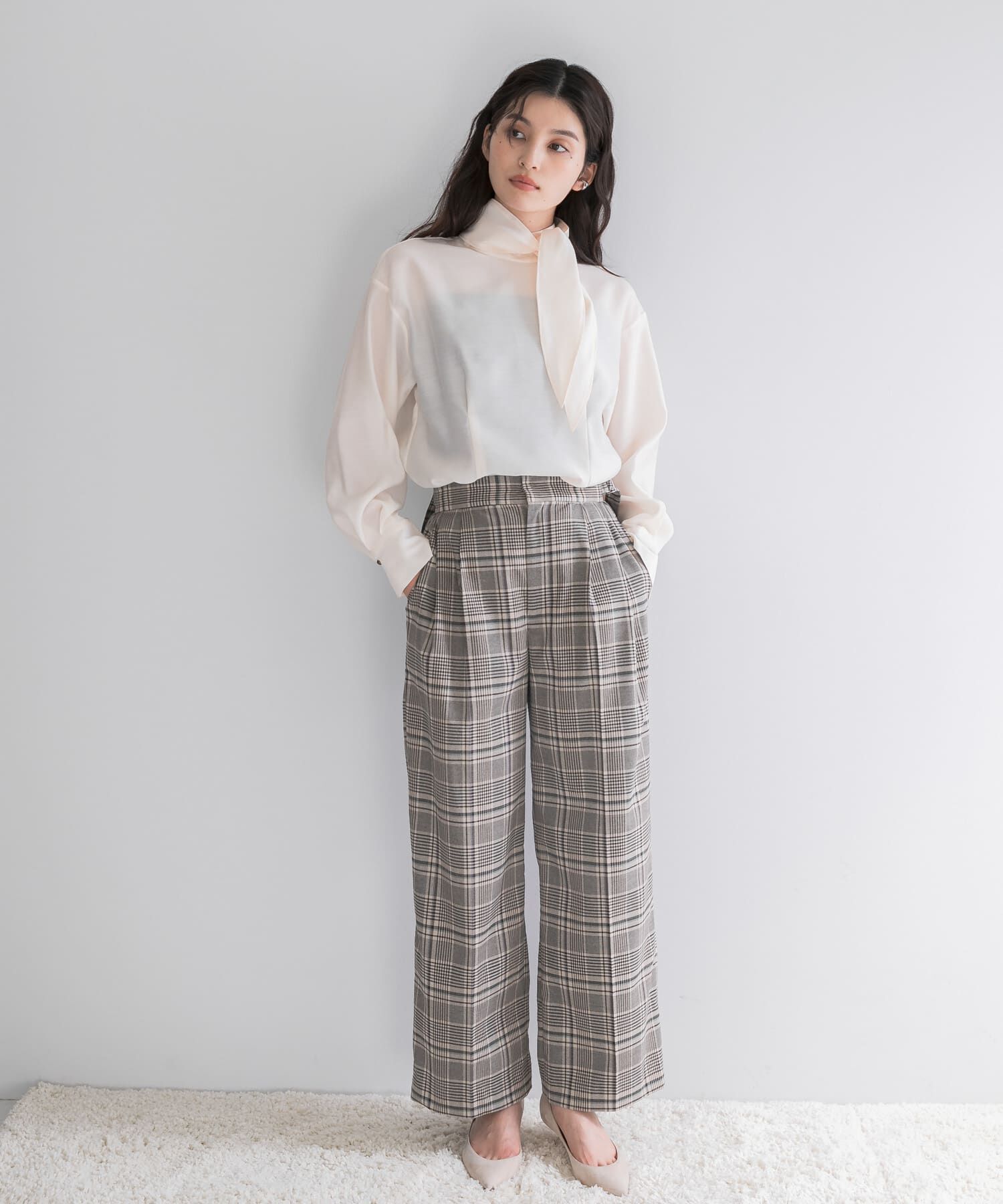 URBAN RESEARCH ROSSO「サイドベルトデザインチェックパンツ」|その他|