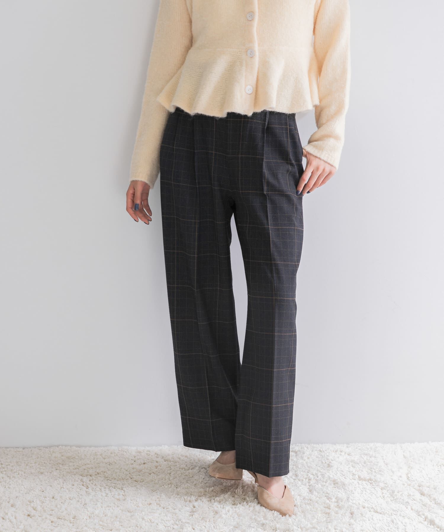 URBAN RESEARCH ROSSO「サイドベルトデザインチェックパンツ」|その他|