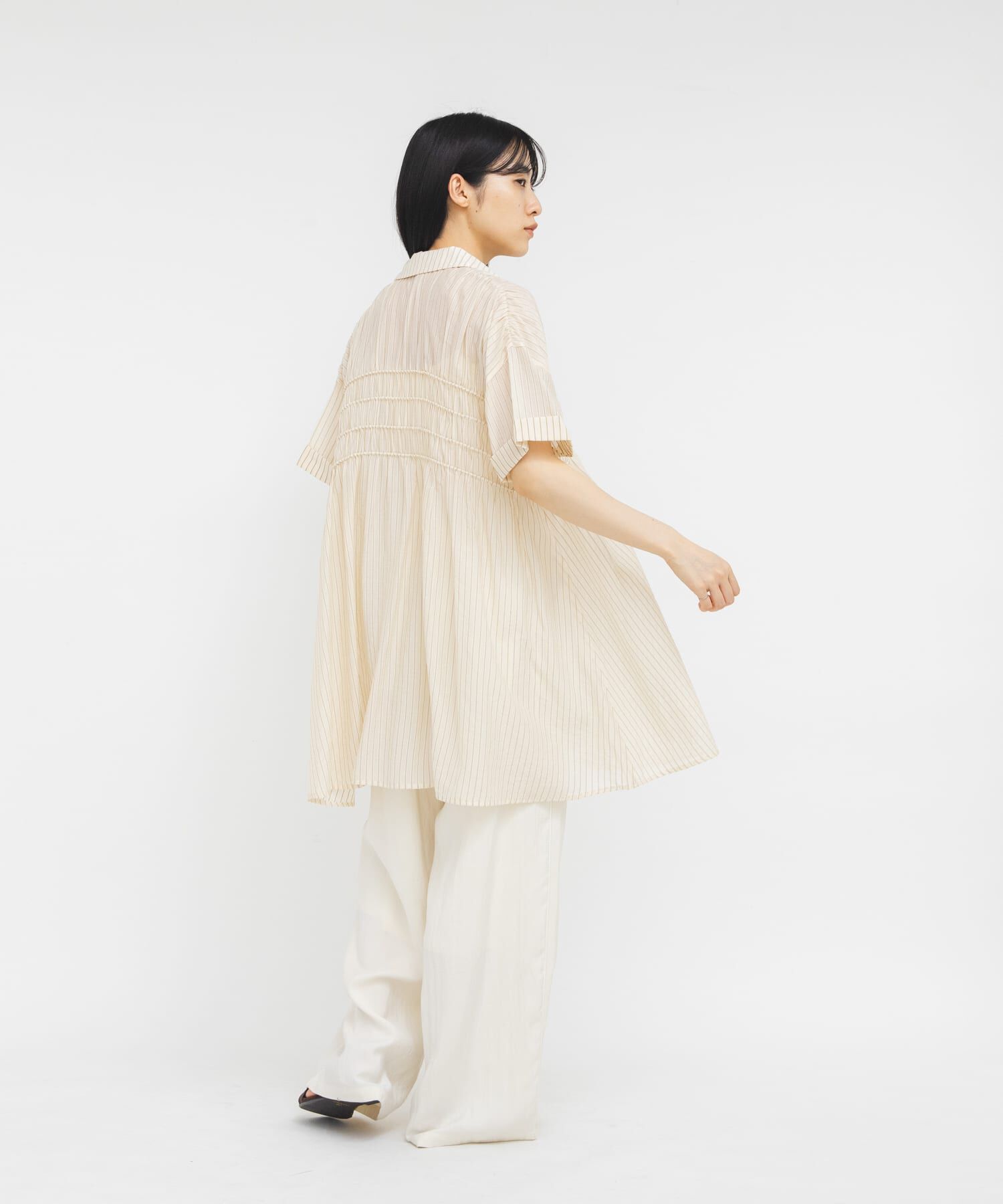  「ターンナップシャーリングミニワンピース」|ワンピース|