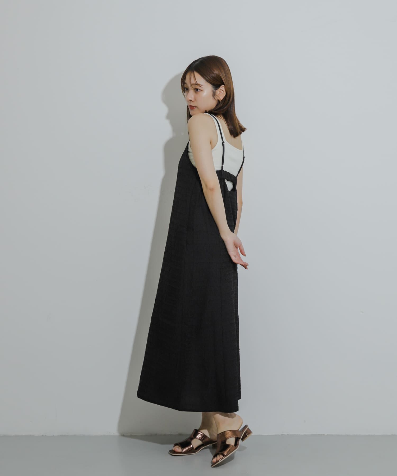SENSE OF PLACE by URBAN RESEARCH「ジャガードバックオープンキャミワンピース」|ワンピース|