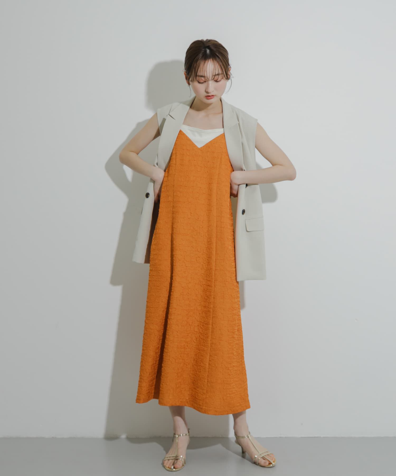 SENSE OF PLACE by URBAN RESEARCH「ジャガードバックオープンキャミワンピース」|ワンピース|