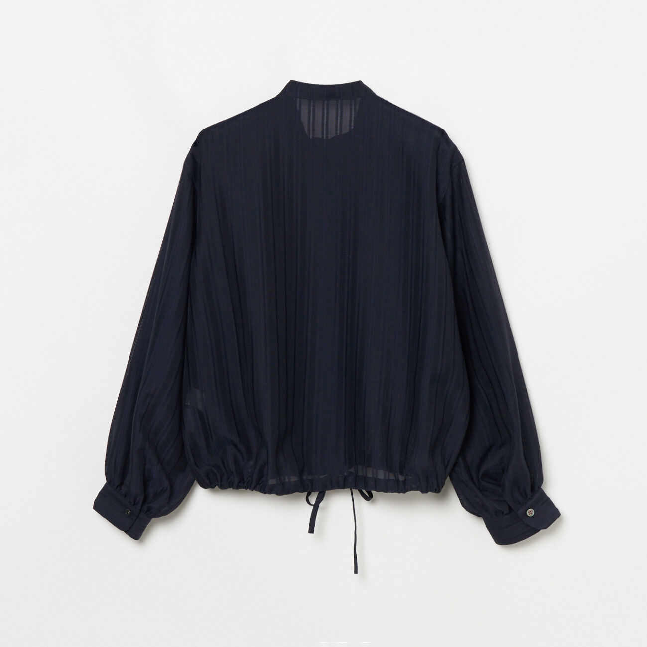 HELIOPOLE「HELIOPOLE SHEER STRIPE DRAWSTRING SHIRT」|シャツ・ブラウス|