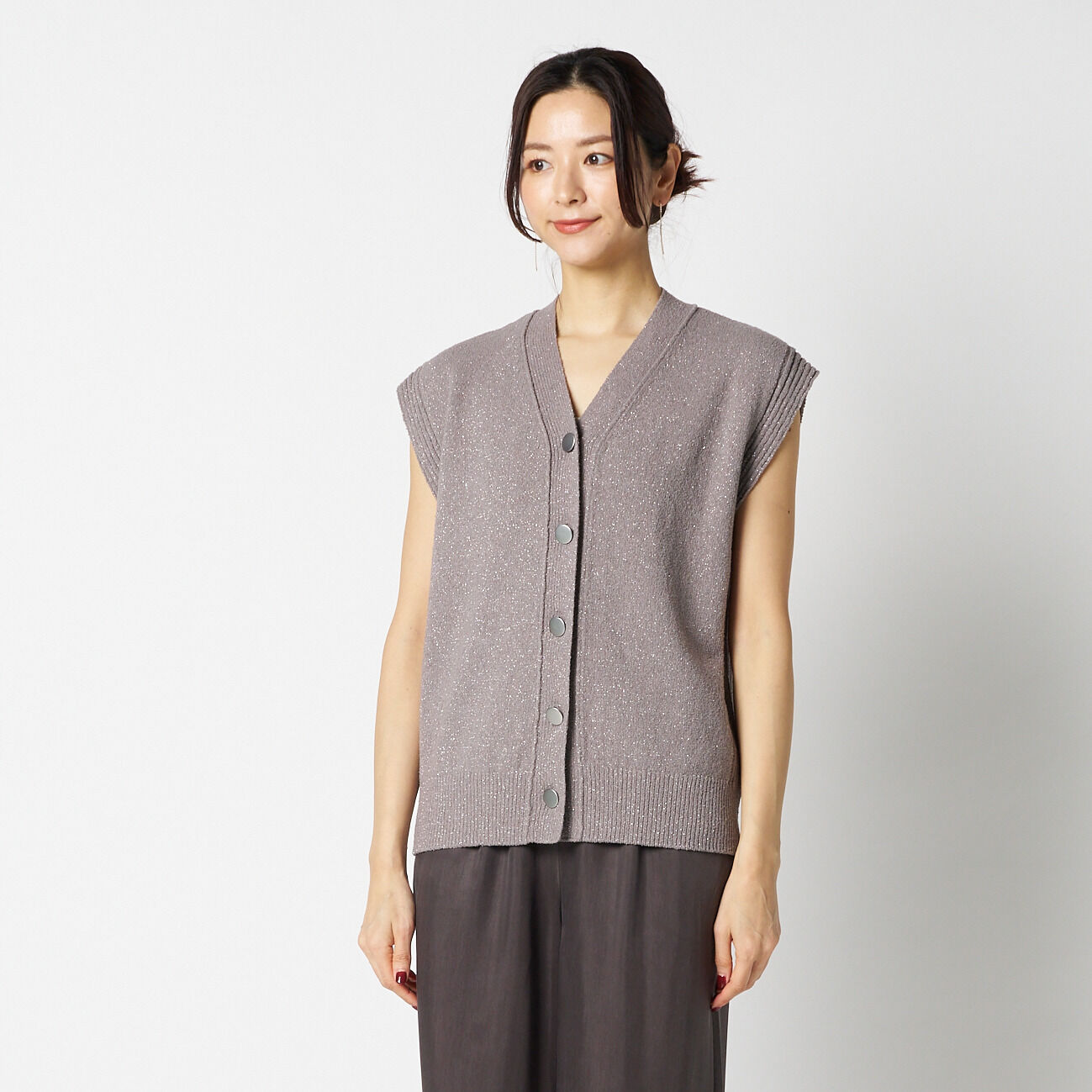HELIOPOLE「HELIOPOLE METAL BUTTON KNIT VEST」|ニット・セーター|
