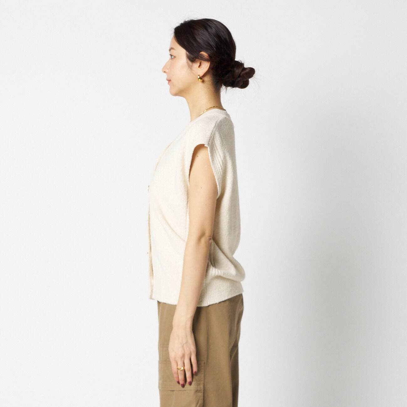 HELIOPOLE「HELIOPOLE METAL BUTTON KNIT VEST」|ニット・セーター|