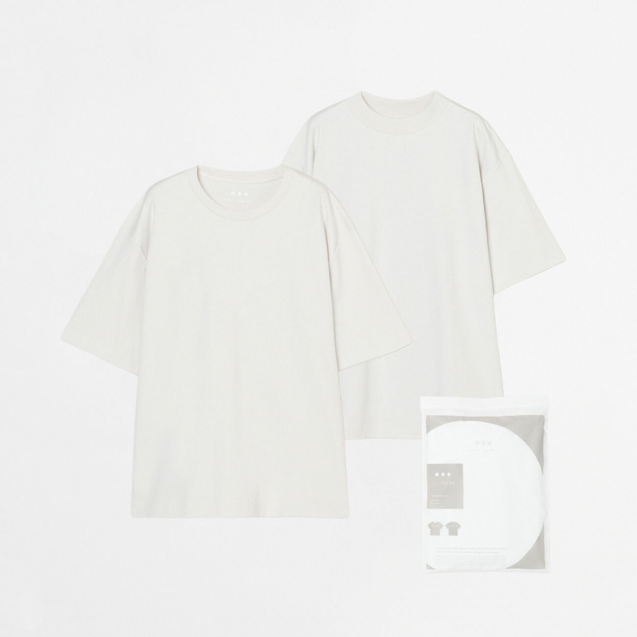  「three dots 2 PACK TEE」|Tシャツ・カットソー|ライトグレー