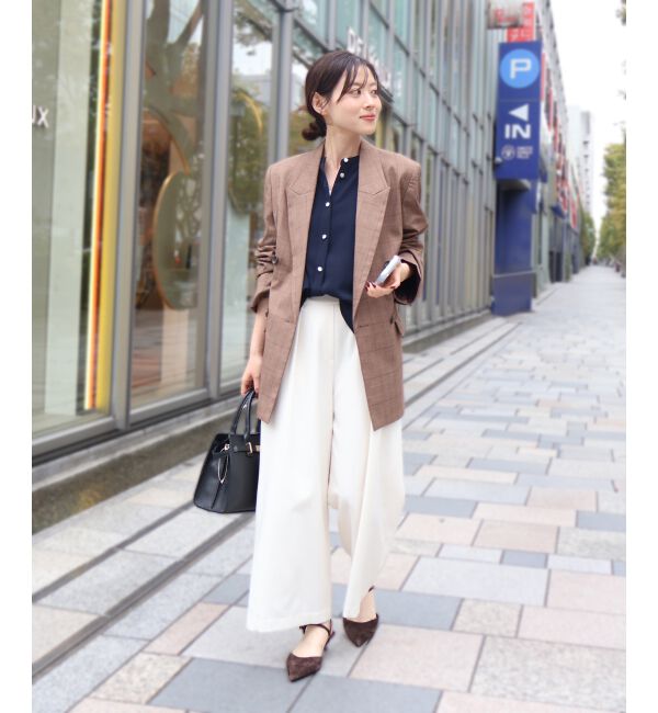  「ウールライクフロントタックワイドクロップドパンツ」|その他|