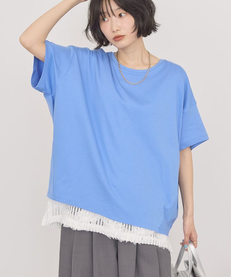 AMERICAN HOLIC「【接触冷感+UVカット】半袖コクーンカットプルオーバー」|Tシャツ・カットソー|