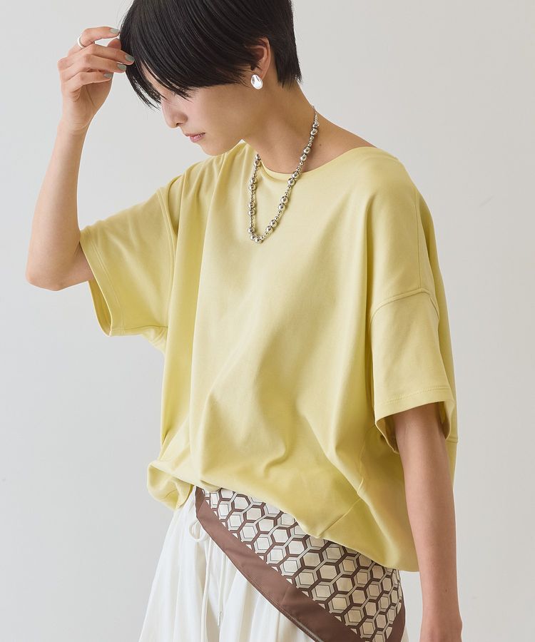 AMERICAN HOLIC「【接触冷感+UVカット】半袖コクーンカットプルオーバー」|Tシャツ・カットソー|