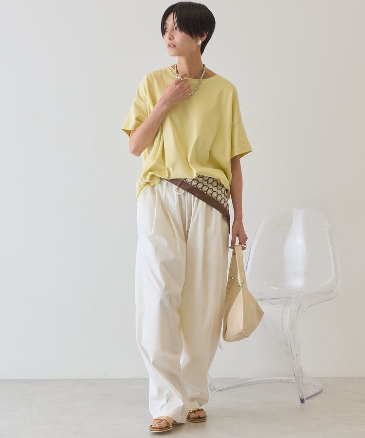 AMERICAN HOLIC「【接触冷感+UVカット】半袖コクーンカットプルオーバー」|Tシャツ・カットソー|