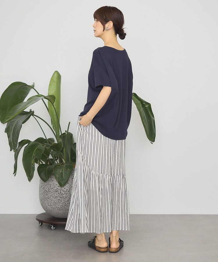 AMERICAN HOLIC「【接触冷感+UVカット】半袖コクーンカットプルオーバー」|Tシャツ・カットソー|