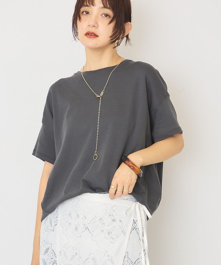 AMERICAN HOLIC「【接触冷感+UVカット】半袖コクーンカットプルオーバー」|Tシャツ・カットソー|