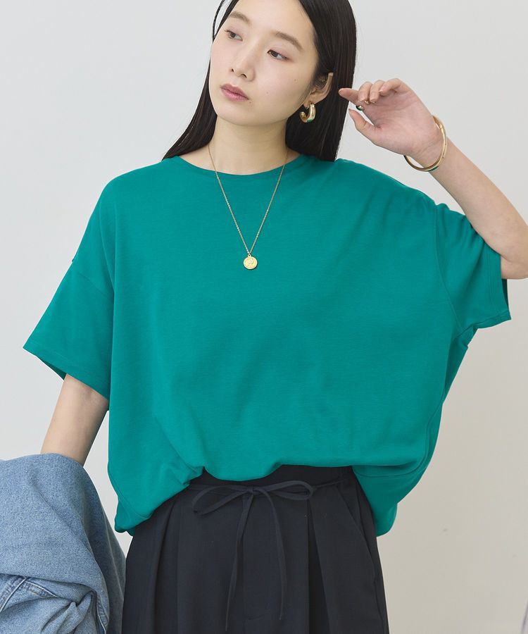 AMERICAN HOLIC「【接触冷感+UVカット】半袖コクーンカットプルオーバー」|Tシャツ・カットソー|