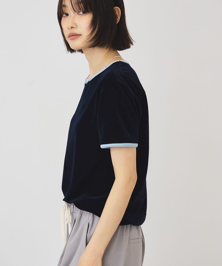 AMERICAN HOLIC「シアーベロア配色プルオーバー」|Tシャツ・カットソー|