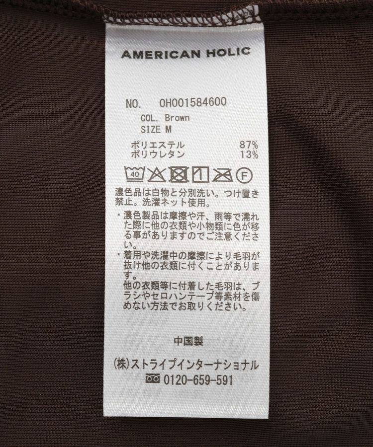 AMERICAN HOLIC「シアーベロア配色プルオーバー」|Tシャツ・カットソー|