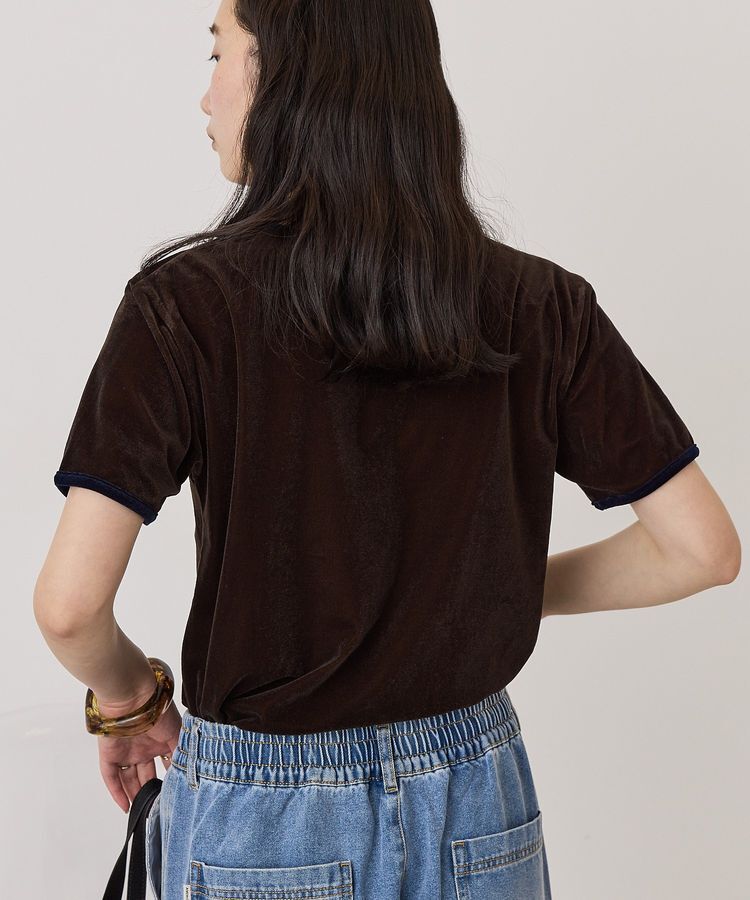 AMERICAN HOLIC「シアーベロア配色プルオーバー」|Tシャツ・カットソー|