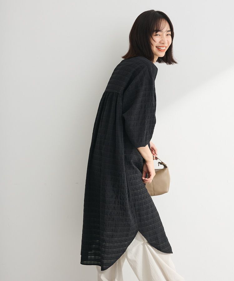 Green Parks「シアーチェックシャツワンピース」|ワンピース|