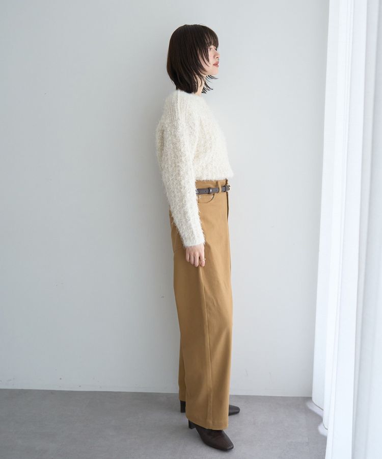 YECCA VECCA「ストレッチツイルワイドストレートパンツ」|その他|