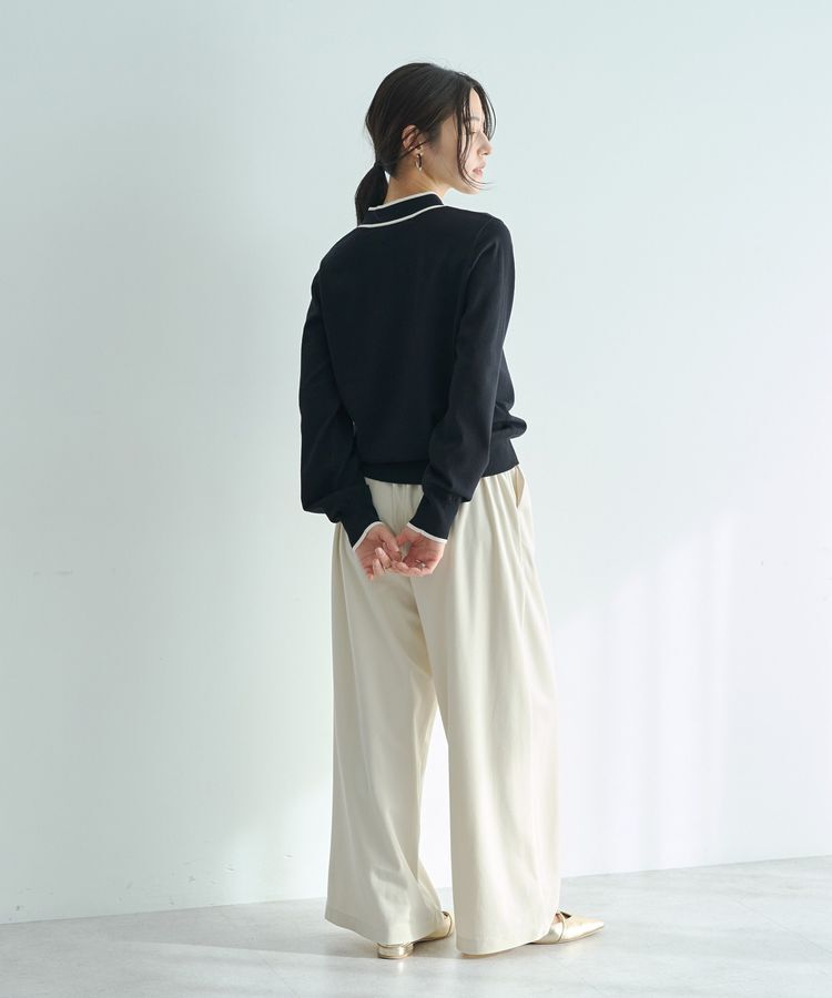 YECCA VECCA「ベルテッドカルゼ起毛ワイドパンツ」|その他|