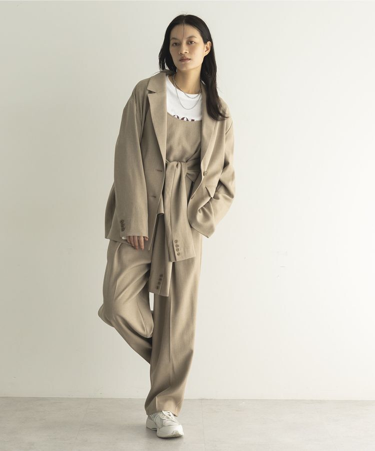 GARAGE OF GOOD CLOTHING「【日本製】無地BOXタックテーパードパンツ」|その他|