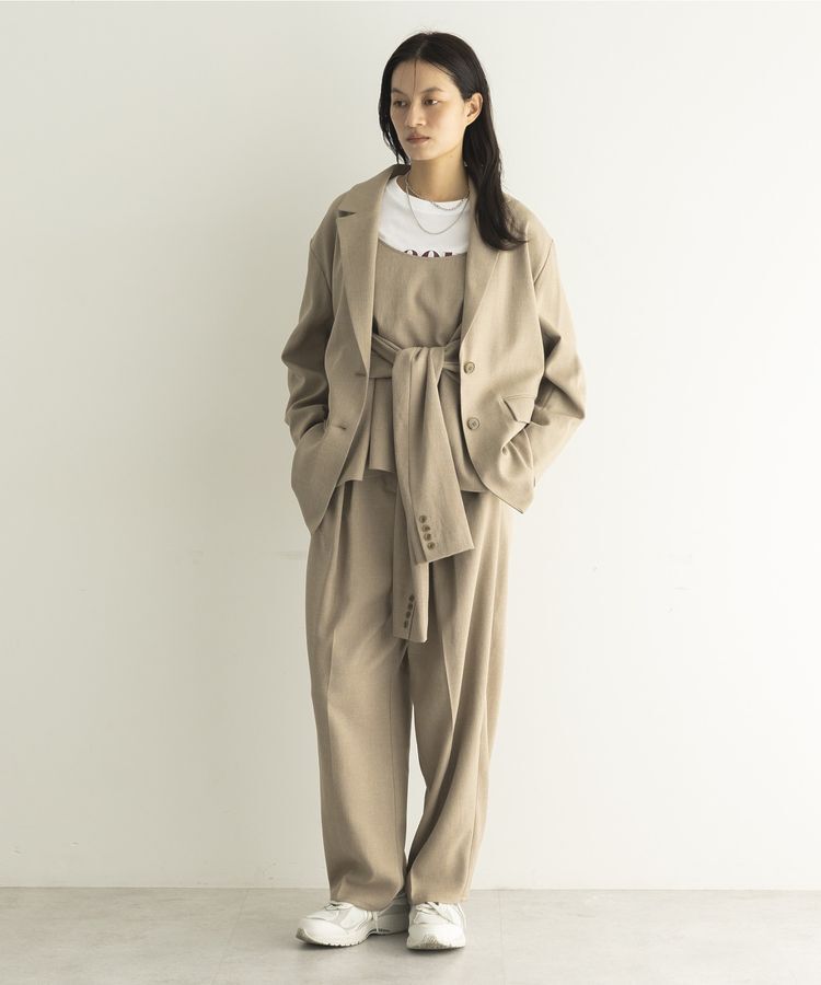 GARAGE OF GOOD CLOTHING「【日本製】無地BOXタックテーパードパンツ」|その他|