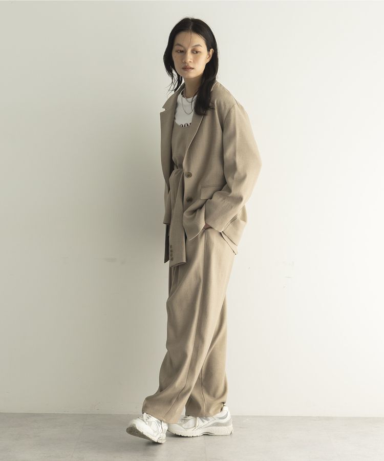 GARAGE OF GOOD CLOTHING「【日本製】無地BOXタックテーパードパンツ」|その他|