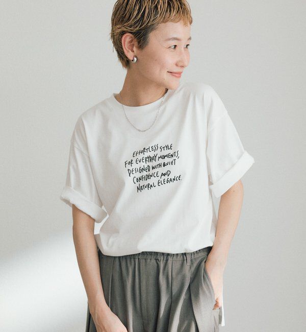  「【＠kokiminitaコラボ】ロゴプリント&times;ロゴ刺繍Tシャツ」|Tシャツ・カットソー|