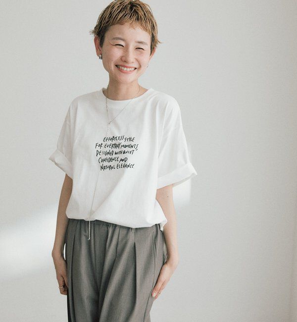  「【＠kokiminitaコラボ】ロゴプリント&times;ロゴ刺繍Tシャツ」|Tシャツ・カットソー|