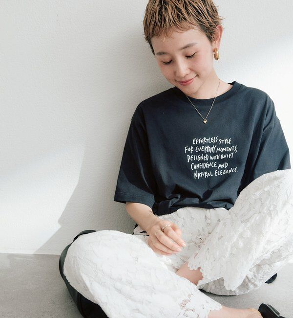  「【＠kokiminitaコラボ】ロゴプリント&times;ロゴ刺繍Tシャツ」|Tシャツ・カットソー|