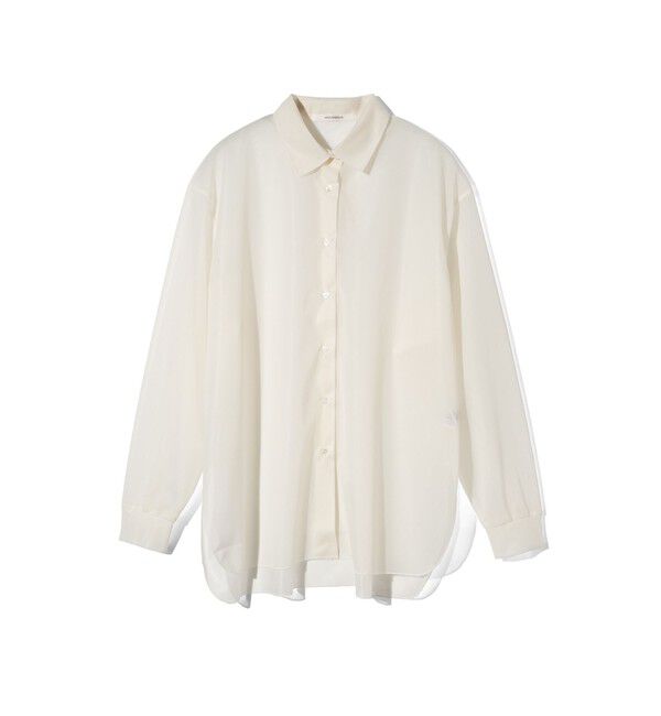 MIDIUMISOLID「MIDIUMISOLID for Ladies エッセンシャルジャージーシャツ」|シャツ・ブラウス|アイボリー