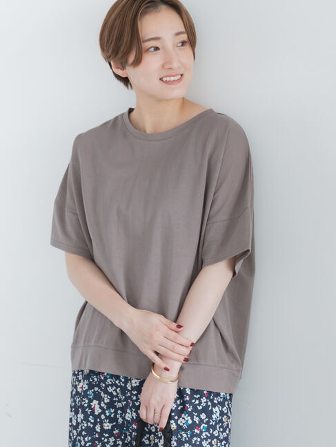 Te chichi「【接触冷感】コクーンスリーブTシャツ」|Tシャツ・カットソー|カーキ