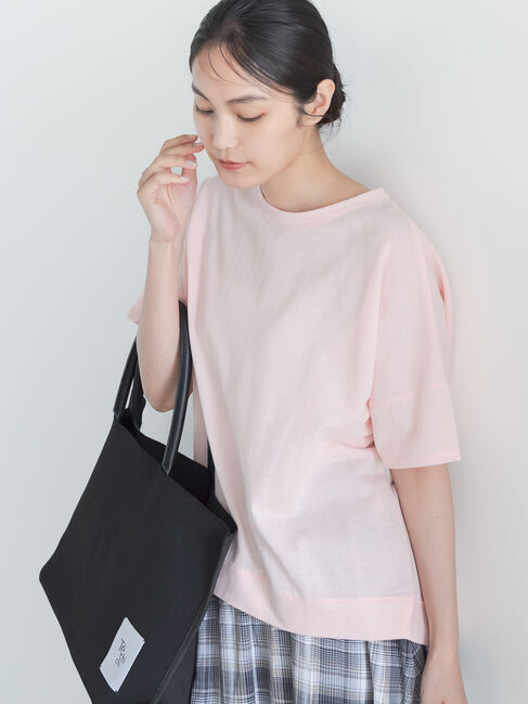 Te chichi「【接触冷感】コクーンスリーブTシャツ」|Tシャツ・カットソー|ピンク