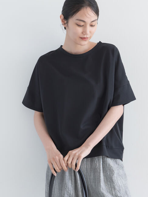 Te chichi「【接触冷感】コクーンスリーブTシャツ」|Tシャツ・カットソー|ブラック