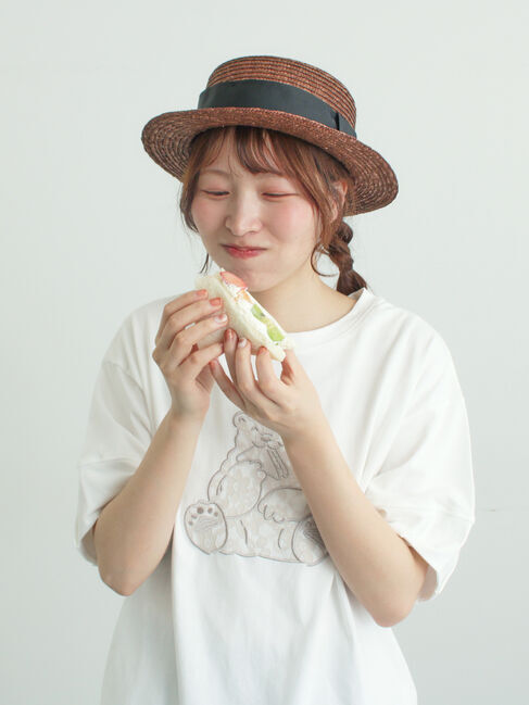 Samansa Mos2「【メルヘン&times;Samansa Mos2】レース貼りTシャツ」|Tシャツ・カットソー|