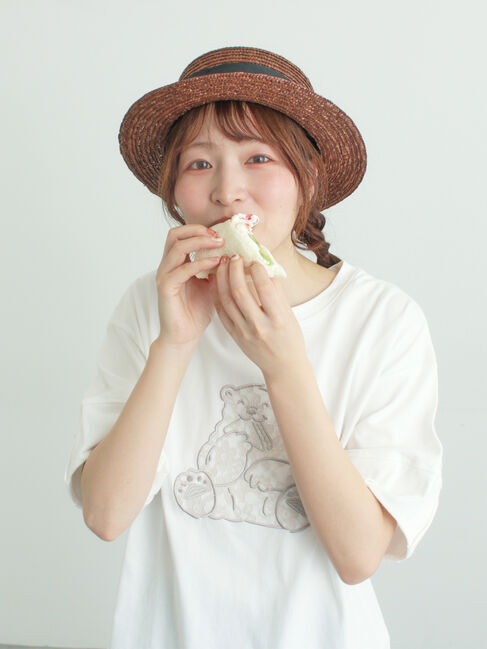Samansa Mos2「【メルヘン&times;Samansa Mos2】レース貼りTシャツ」|Tシャツ・カットソー|