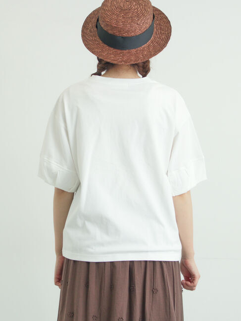 Samansa Mos2「【メルヘン&times;Samansa Mos2】レース貼りTシャツ」|Tシャツ・カットソー|