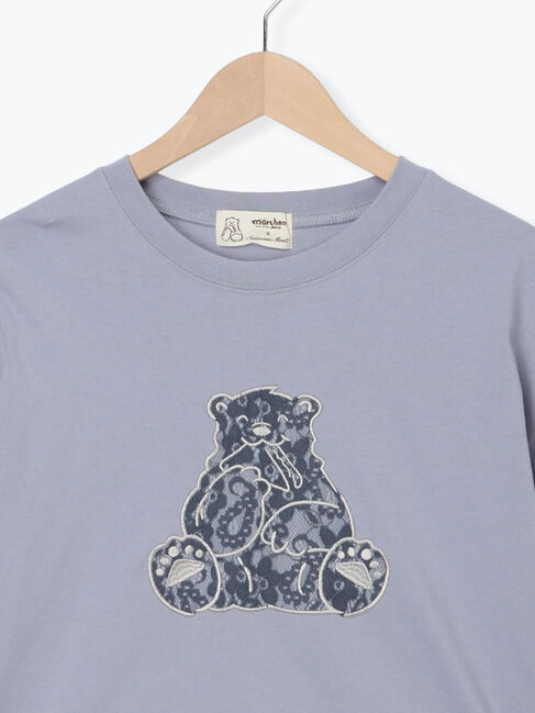 Samansa Mos2「【メルヘン&times;Samansa Mos2】レース貼りTシャツ」|Tシャツ・カットソー|