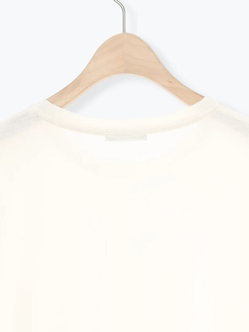 Samansa Mos2「【抗菌、接触冷感】シアー梨地フレンチスリーブTシャツ」|Tシャツ・カットソー|