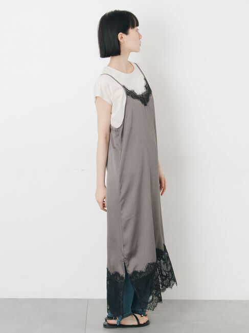 Samansa Mos2「【抗菌、接触冷感】シアー梨地フレンチスリーブTシャツ」|Tシャツ・カットソー|