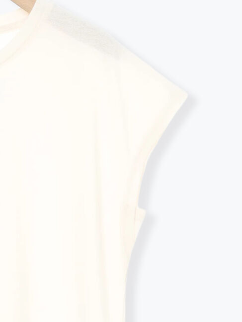 Samansa Mos2「【抗菌、接触冷感】シアー梨地フレンチスリーブTシャツ」|Tシャツ・カットソー|