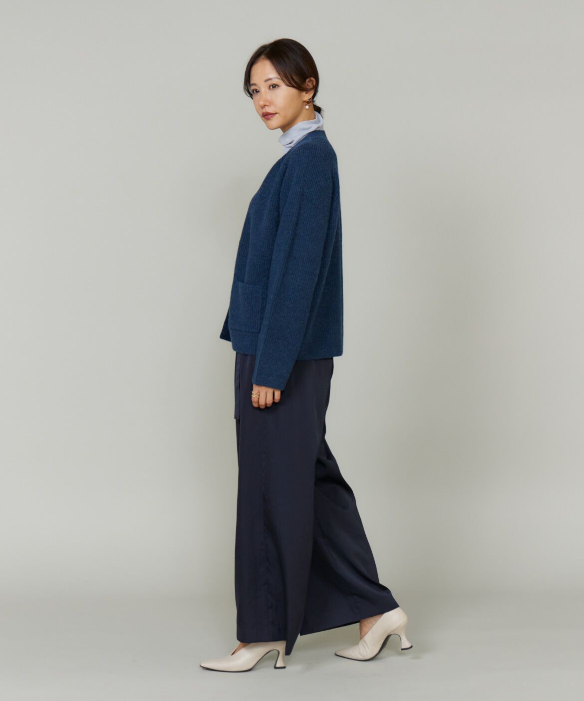 Le Souk「《大きいサイズ》アルパカブレンドＶネックカーディガン」|カーディガン|