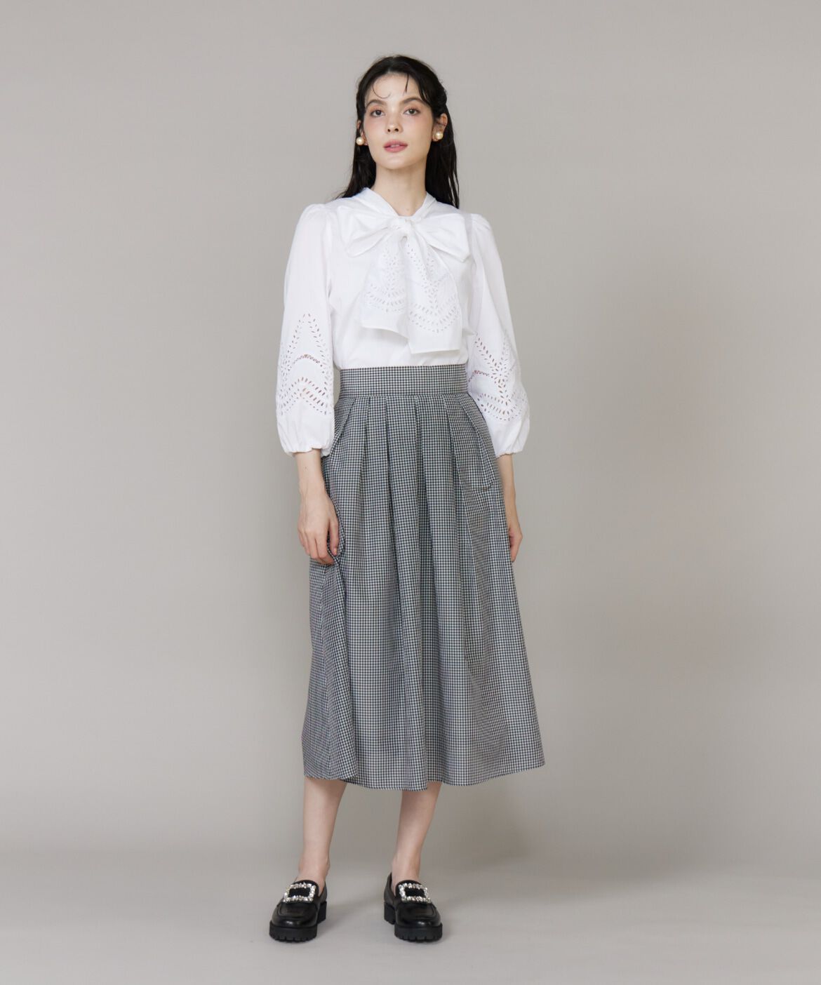 Maglie le cassetto「《M Maglie le cassetto》ロゴテープタックスカート」|スカート|